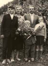 Familie Klopsteg bei Dieters Einschulung 1966